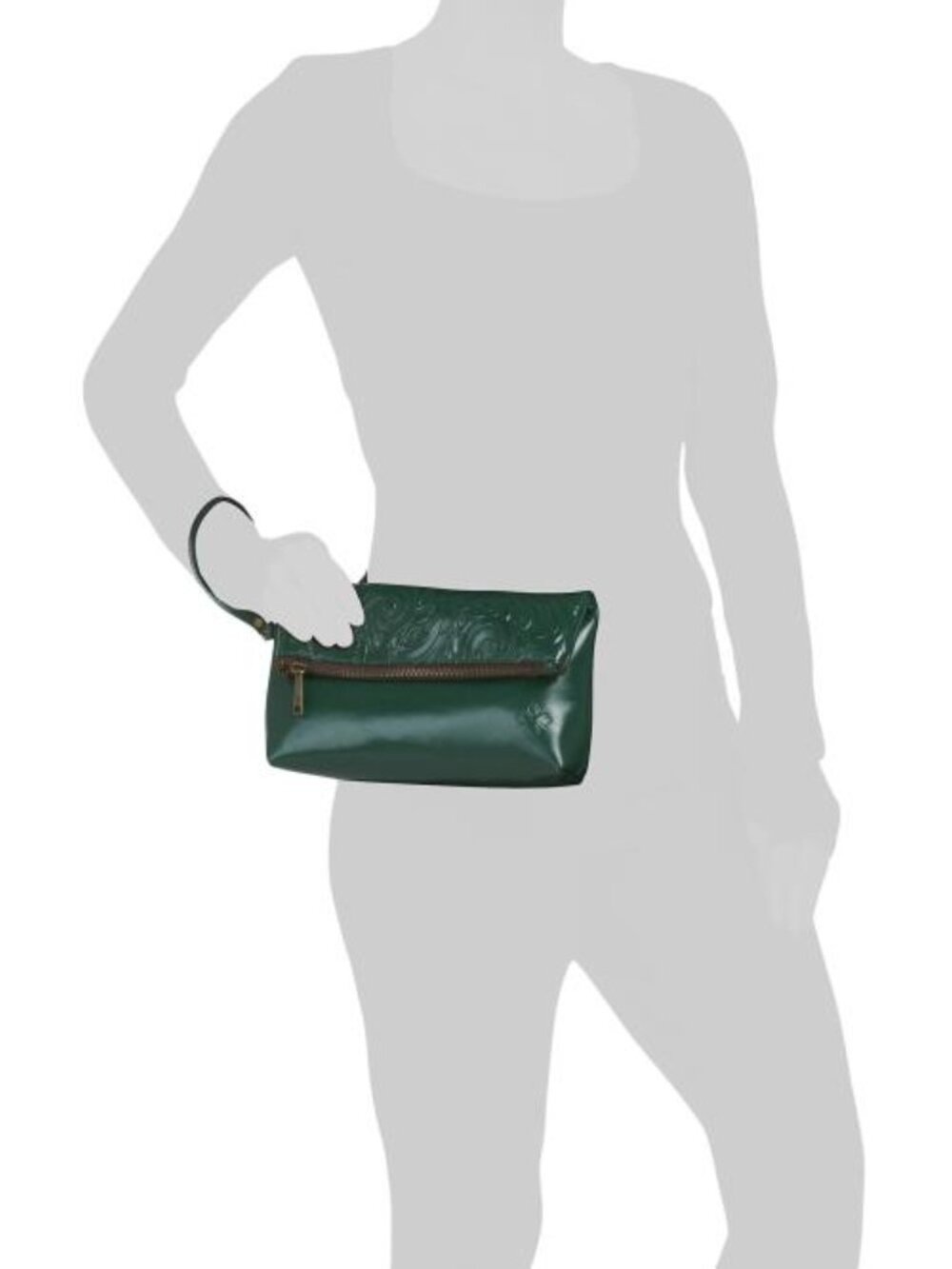 PATRICIA NASH Leather Valerie Foldover Wristlet Pouch - Picture 4 of 4